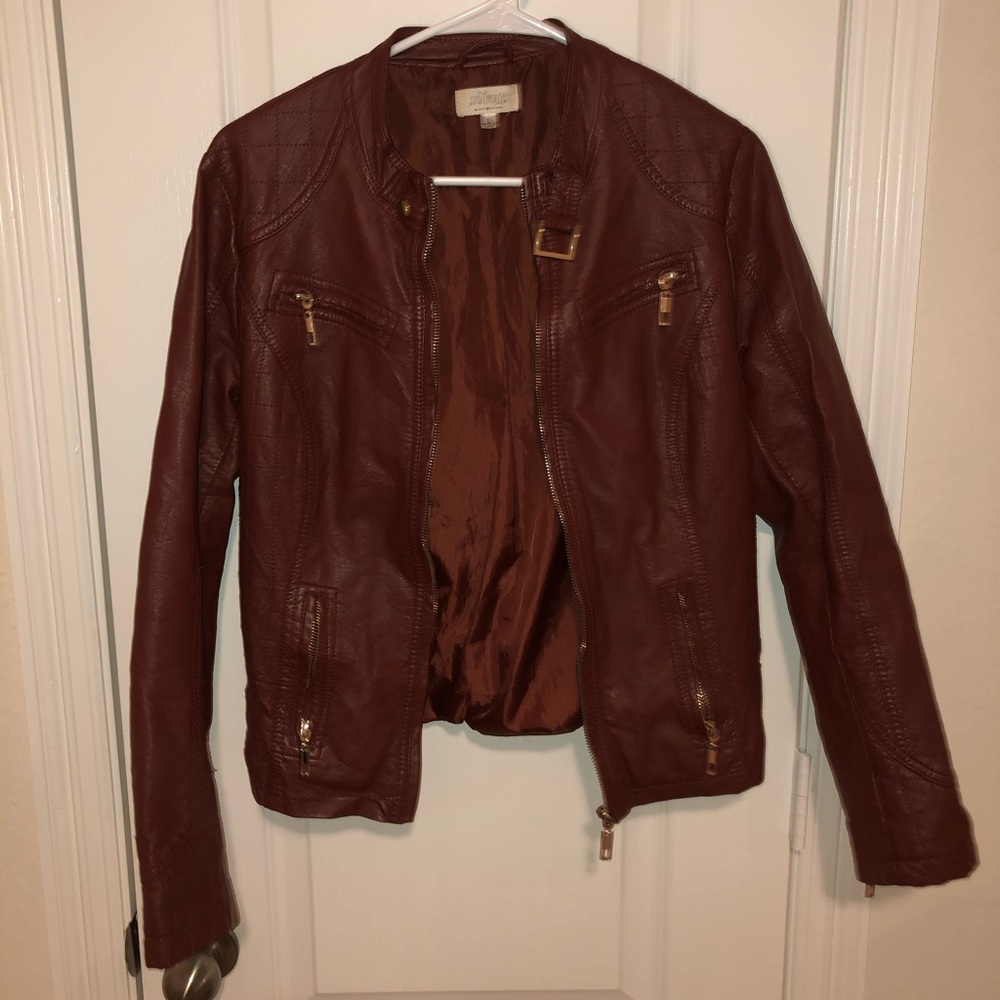 Sexy Scarlet Leather Jacket